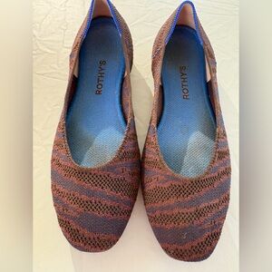 Rothy's Women's Knit Flats - “Sapphire Zebra”